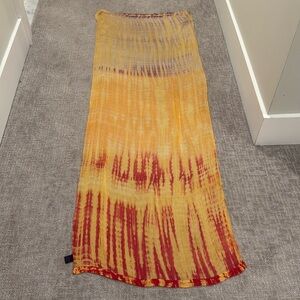 Excellent condition: Hale Bob orange tie-dye silk scarf